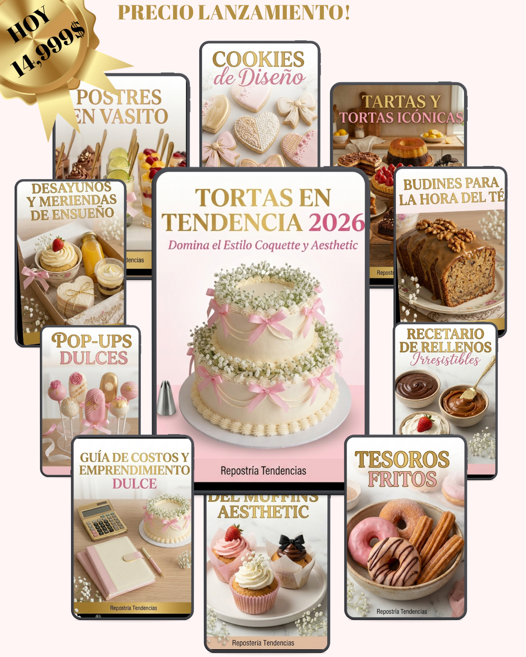 PACK EMPRENDE: Repostería en Tendencia + 11 Bonus Exclusivos 🎀